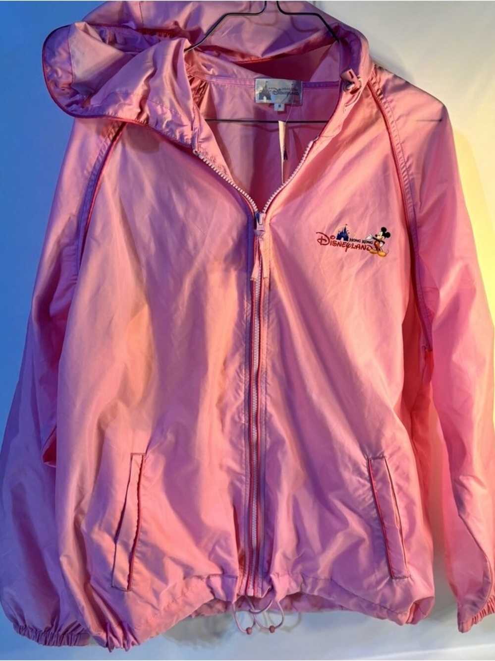 Hong Kong Disneyland lightweight pink windbreaker jacket